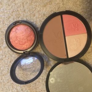 It Cosmetics and Mac blush and face palette